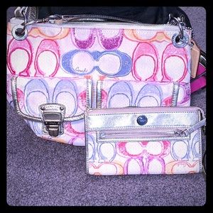 Coach crossbody purse and wallet